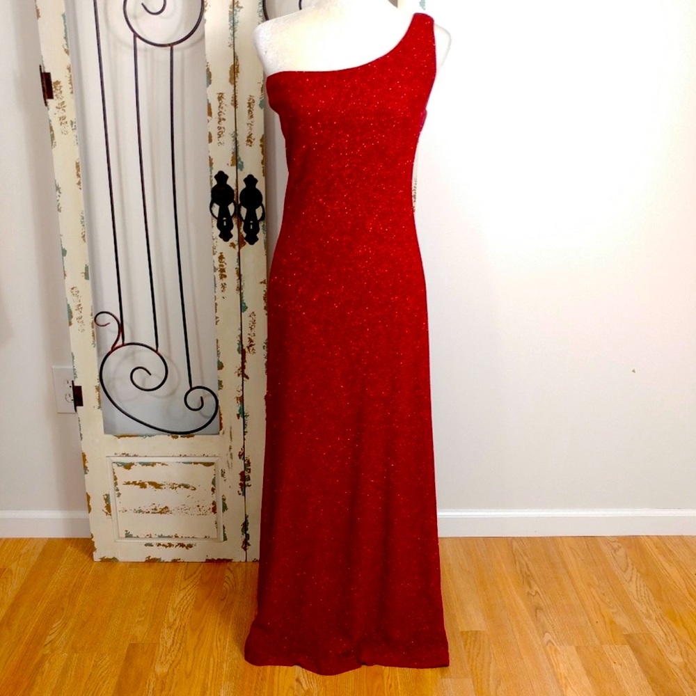 Xscape red sparkly formal gown size 10